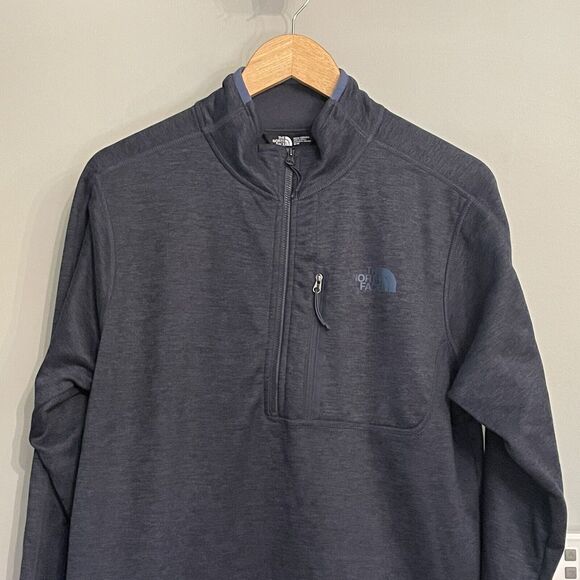 The North Face Sweater Knit Fleece 1/4 Zip Pullover Mock Neck Mens M EUC - Picture 3 of 12
